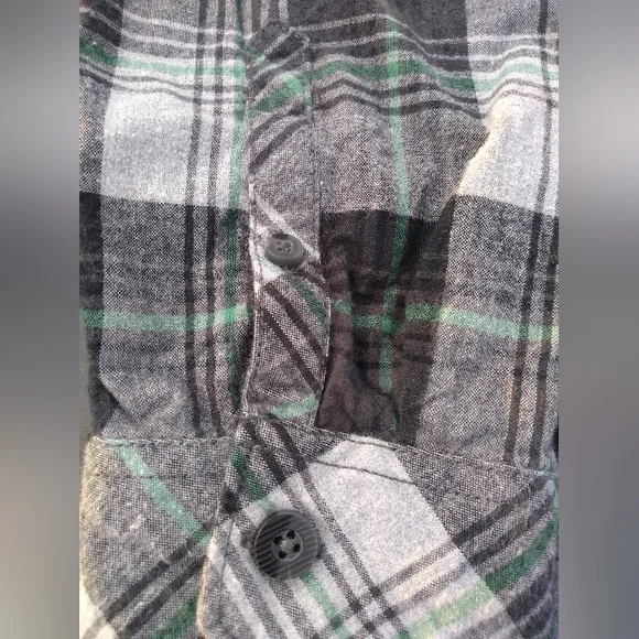 Men's Billabong Coastline Flannel Button Up Shirt, Size Large, - Picture 7 of 13